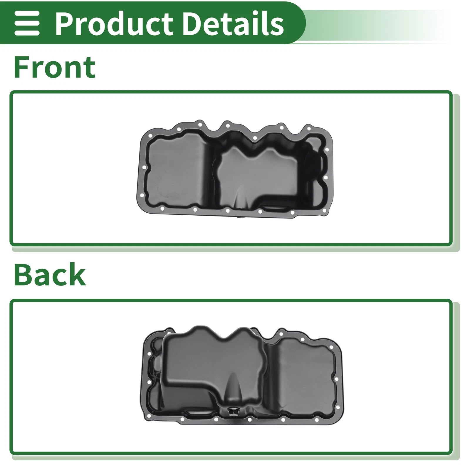 1 Pc Engine Oil Pan YS4Z6675AA for Ford Focus (2000–2004) Iron Black