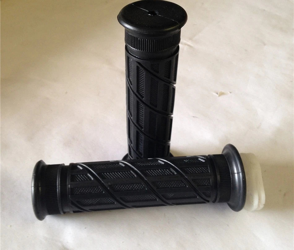 7/8" Black Rubber Spiral Hand Grips for Kawasaki Ninja 250 500 ZX6 (2008–2012)