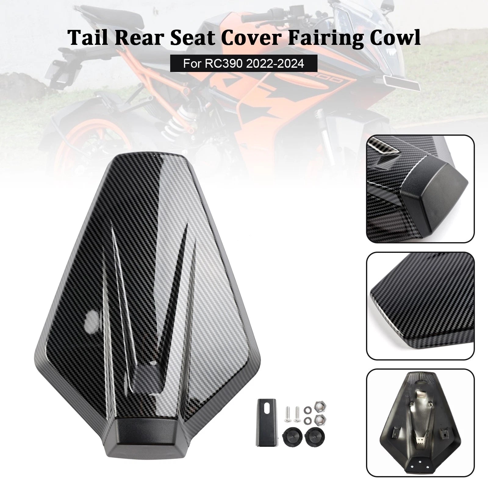 Tail Rear Seat Cover Fairing Cowl for RC390 (2022–2024) Carbon