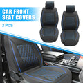Set of 2 Front Seat Covers for Dodge Ram (2009–2023) Black Blue