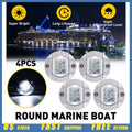 Round LED Boat Courtesy Lights for Marine Use (White)