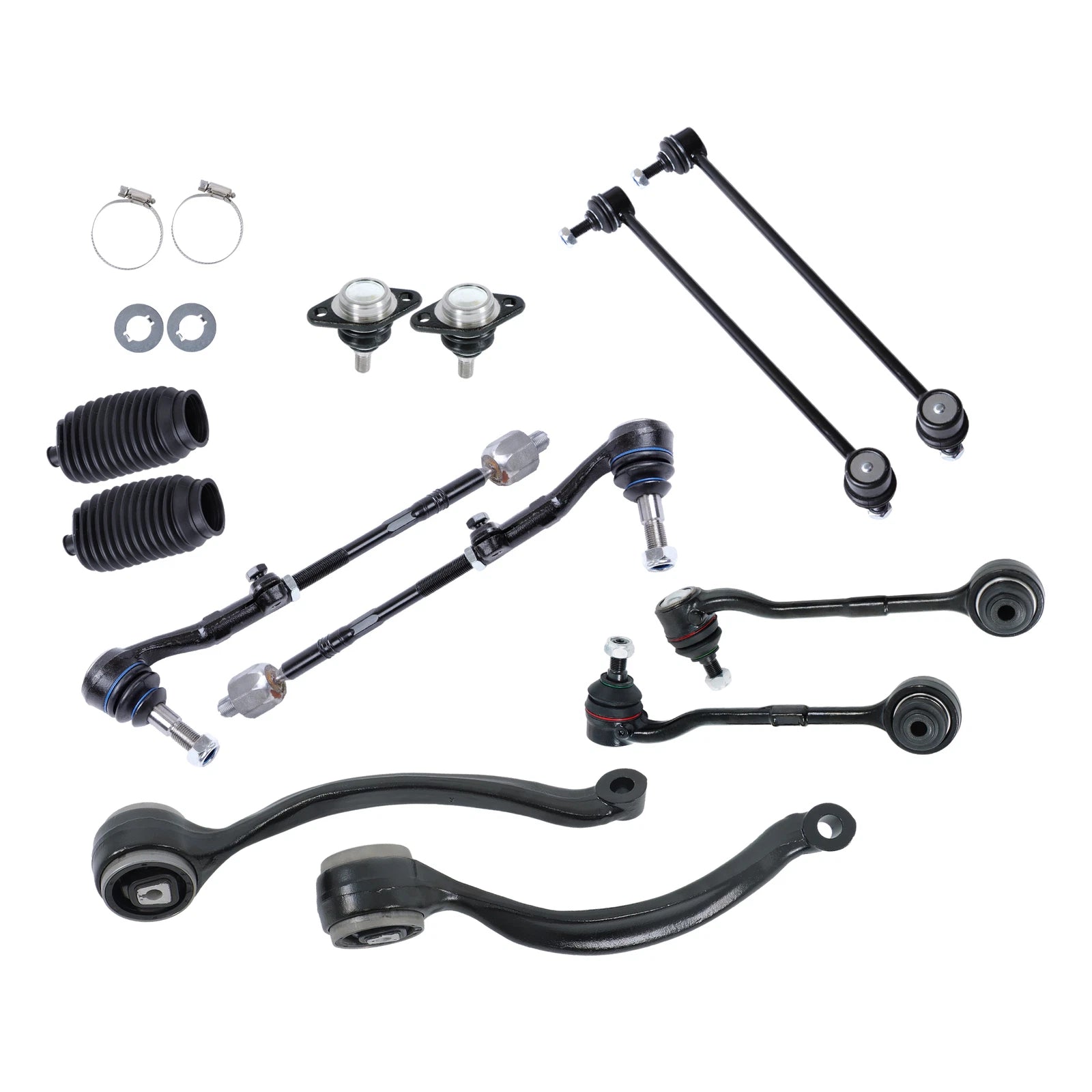 Set of 12 Control Arms Ball Joints Tie Rods for BMW 328xi 335i (2007–2013)