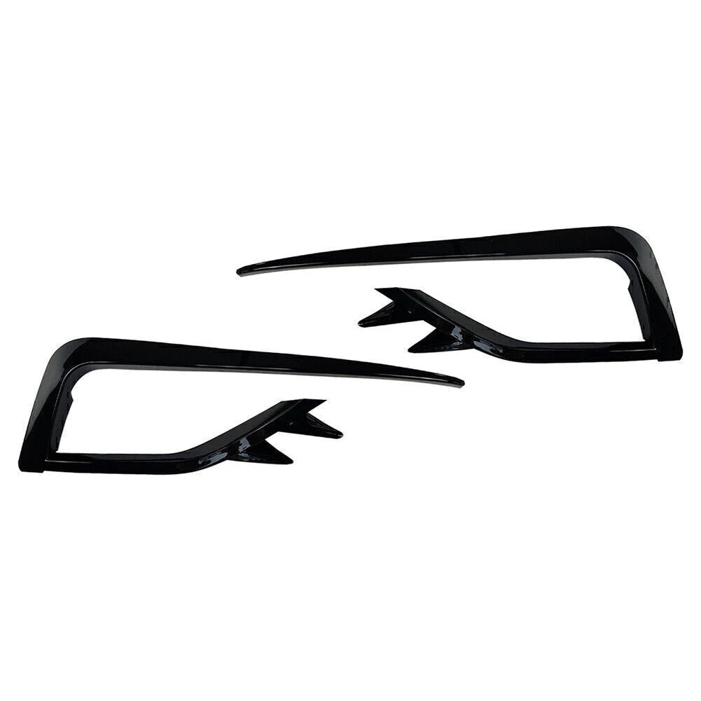 2X ABS Black Fog Light Lamp Cover Trim for VW Golf MK7.5 (2017–2019)