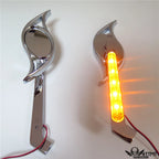 Chrome Wisdom Eye Set Side Mirrors with LED Turn Signal for Honda CBR 600 1000RR 954R
