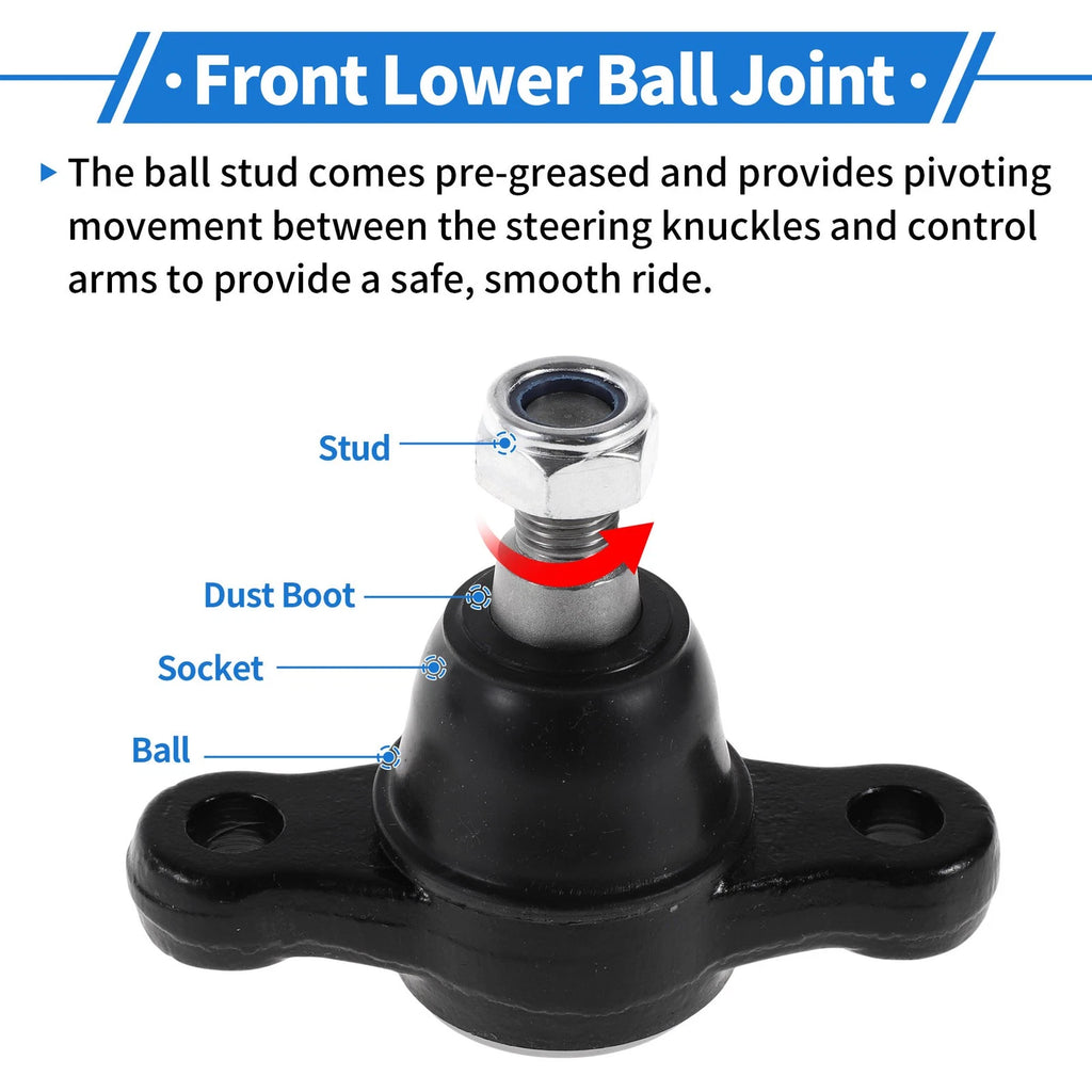 2X Front Lower Ball Joints for Hyundai Sonata (1998–2005) No.K80621/5176138A00
