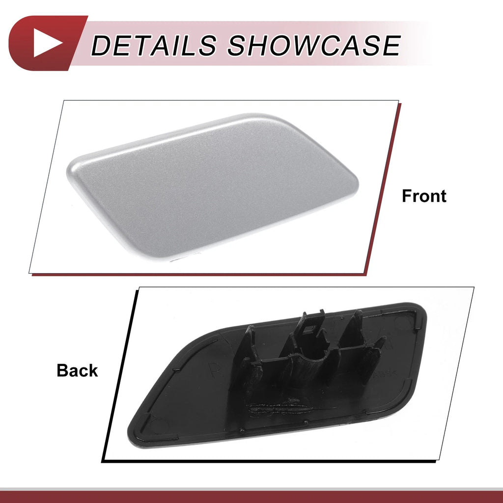 Front Right Washer Nozzle Cover Cap for Subaru Forester (2022–2024) Silver Tone