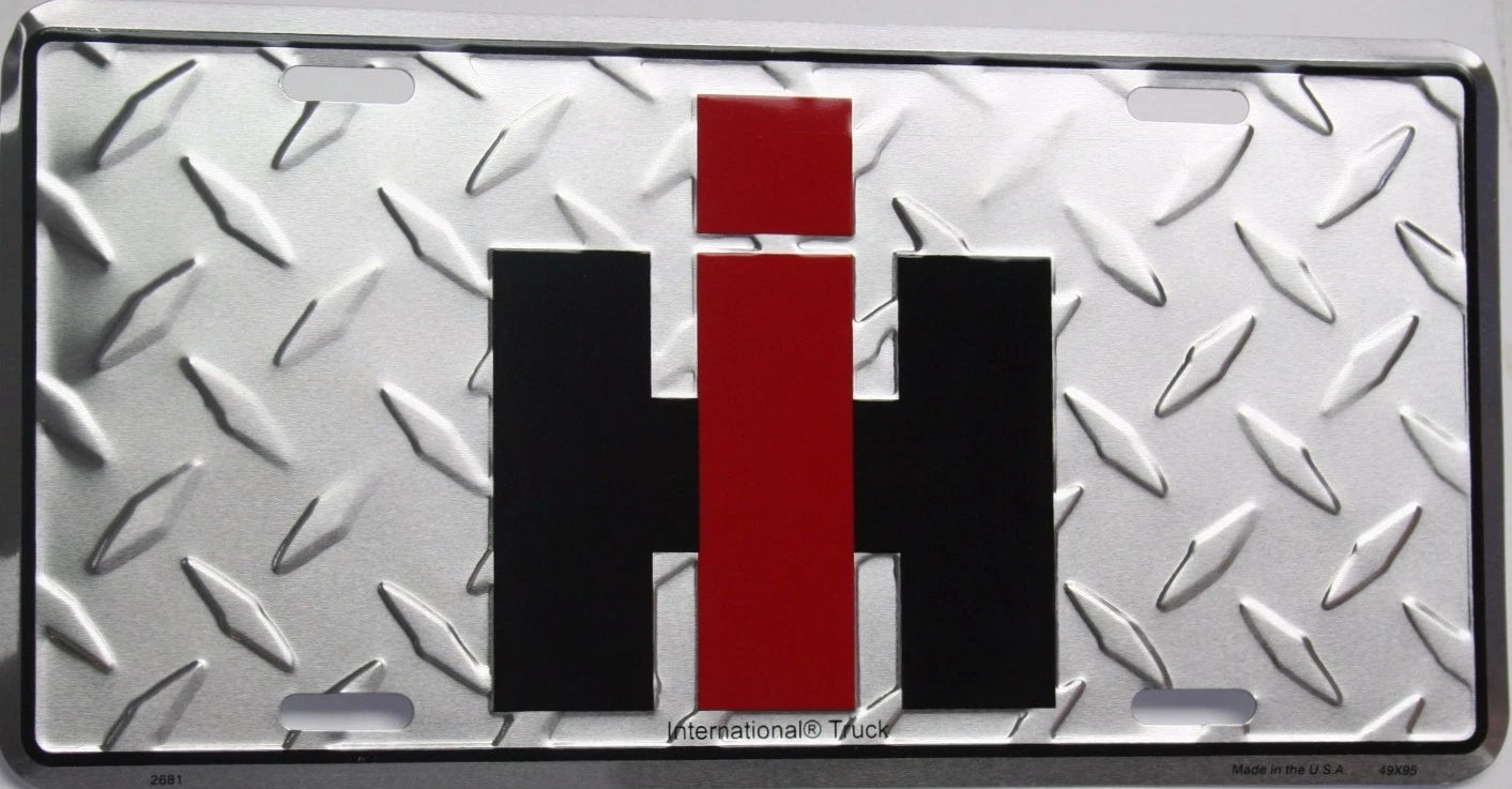 International Harvester License Plate Tag for Tractor (IH Combine)