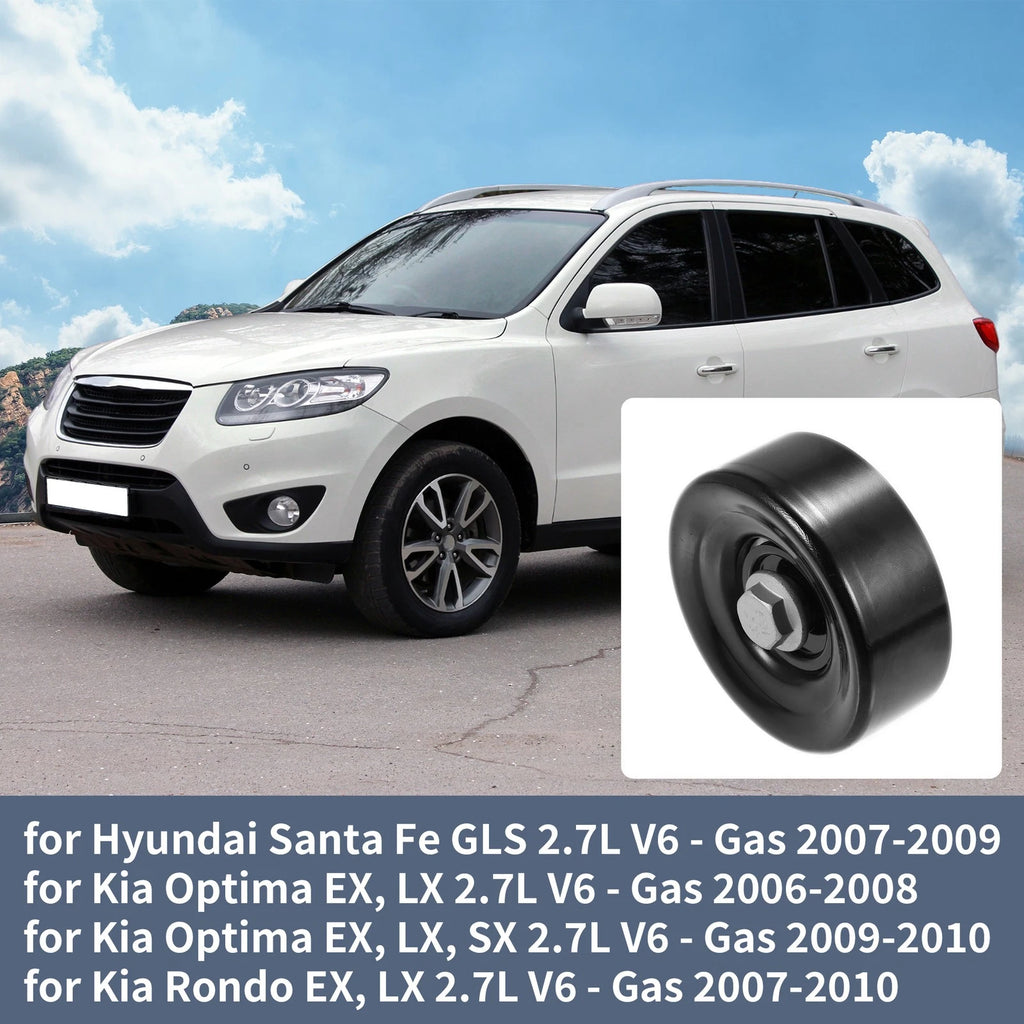 Drive Belt Idler Pulley 252863E001 for Hyundai Santa Fe, Kia Rondo (–)