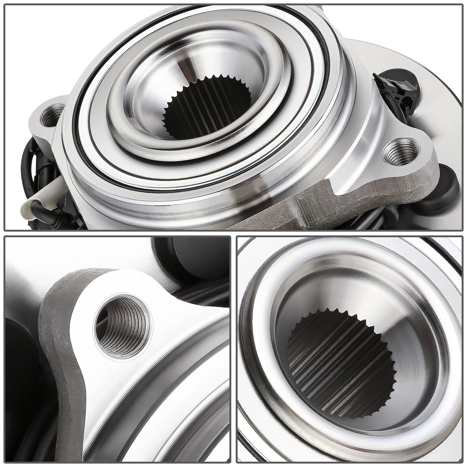 Set of 2 Wheel Bearings & Hubs for Ram 2500 3500 (2014–2018) w/ABS Sensor
