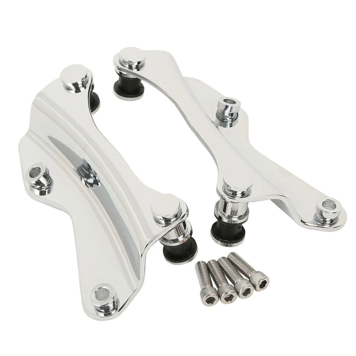 Set of 4 Docking Hardware for Harley Touring Street Glide (2014–2025) Chrome/Black