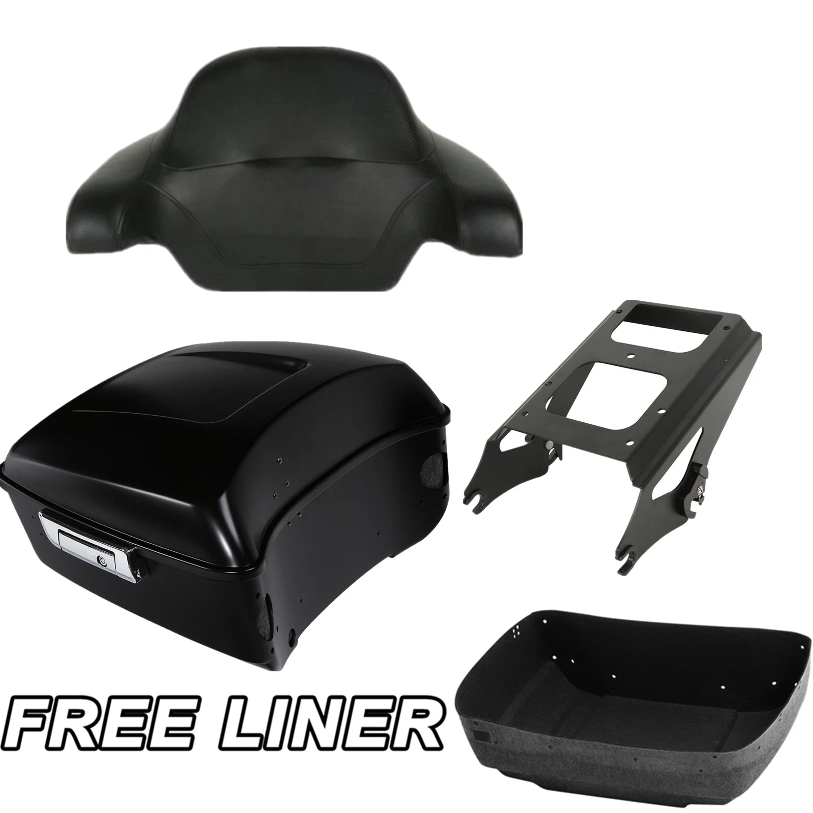 Matte Black Trunk Pad Mount for Harley Touring Street Road Glide (2009–2013)