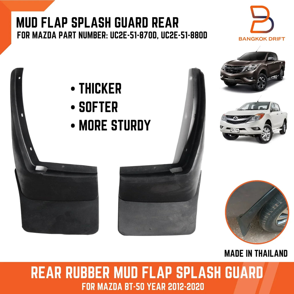 Rear Mud Flaps Set for Mazda BT-50 UP UR (2012-2020)
