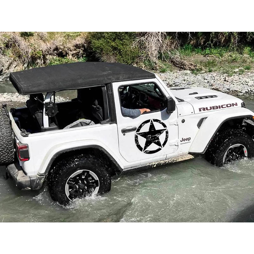 Skull Military Invasion Star Hood Sticker for Car (-)