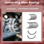 Main Bearing and Connecting Rod Bearing Kit No. 2102B000 for Hyundai Accent 