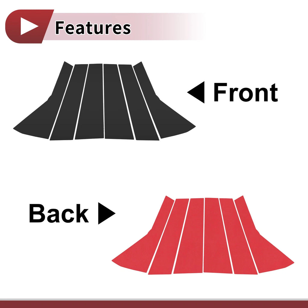 Door Pillar Window Trim for Ford Bronco Sport (2021–2023) Black