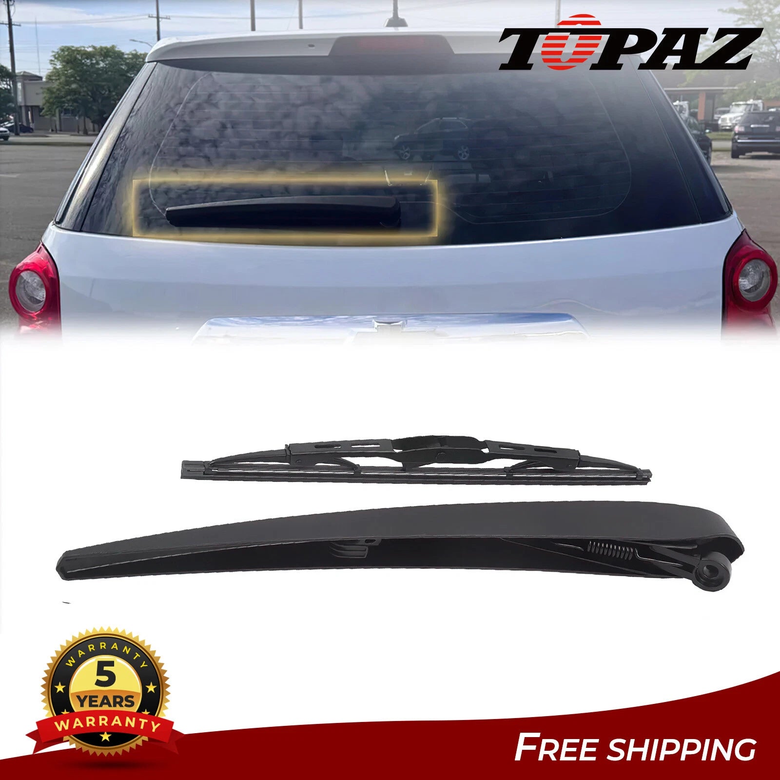 Rear Wiper Arm & Blade for Chevy Equinox GMC Terrain (2012–2017)