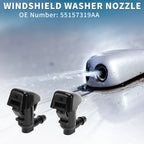 Set of 2 Front Windshield Washer Nozzles No. 55157319AA for Jeep Grand Cherokee (2011–2021)