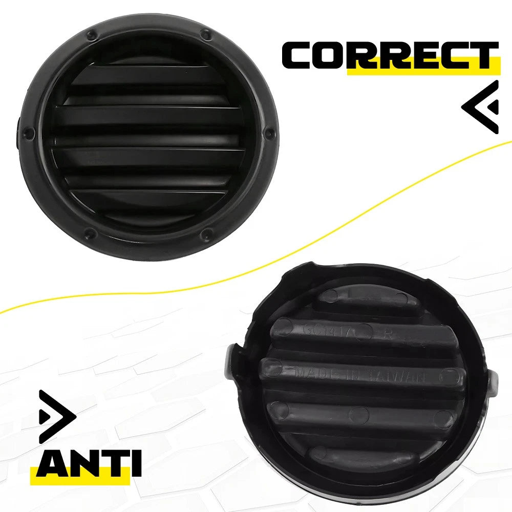 Fog Light Cover Set of 2 for Toyota Highlander (2004–2007) Black H