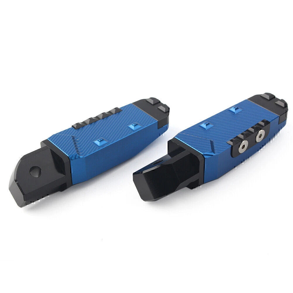 Rear Passenger Footrests Foot Pegs Pedal Pads for Yamaha YZF R1 R6 (2015–2023) Blue