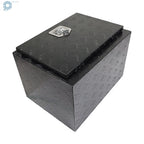 Underbody Tool Box for Flatbed Trailer Pickup (24 In, Black Aluminum)