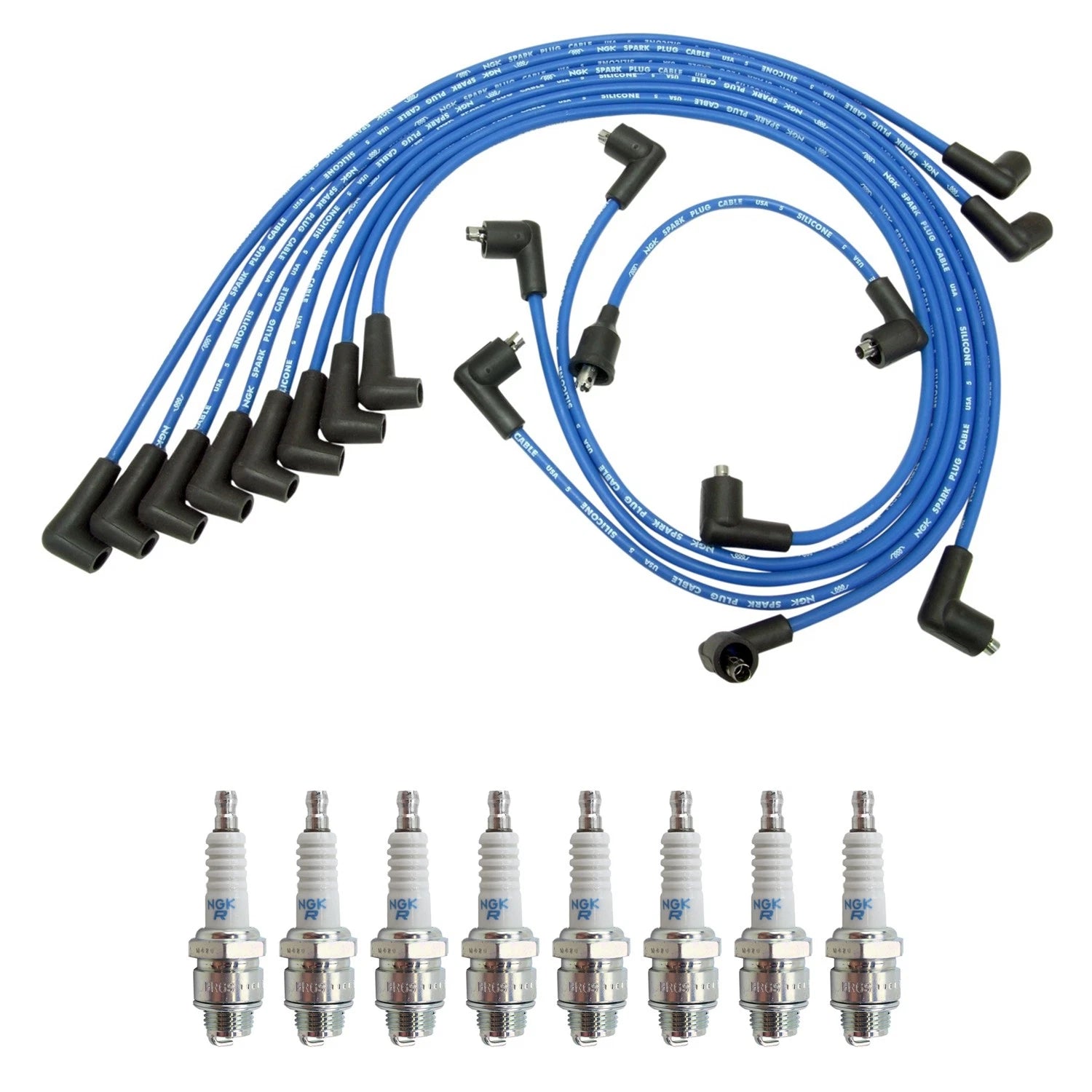 NGK 7mm Wire Set 8 Nickel Spark Plug for Chevelle El Camino (1964–1987)