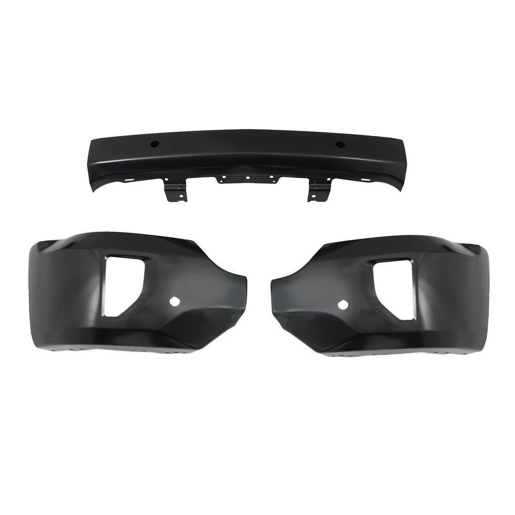 Front Bumper Face Bar for Chevy Silverado 1500 (2016–2018) Black with Sensor Holes