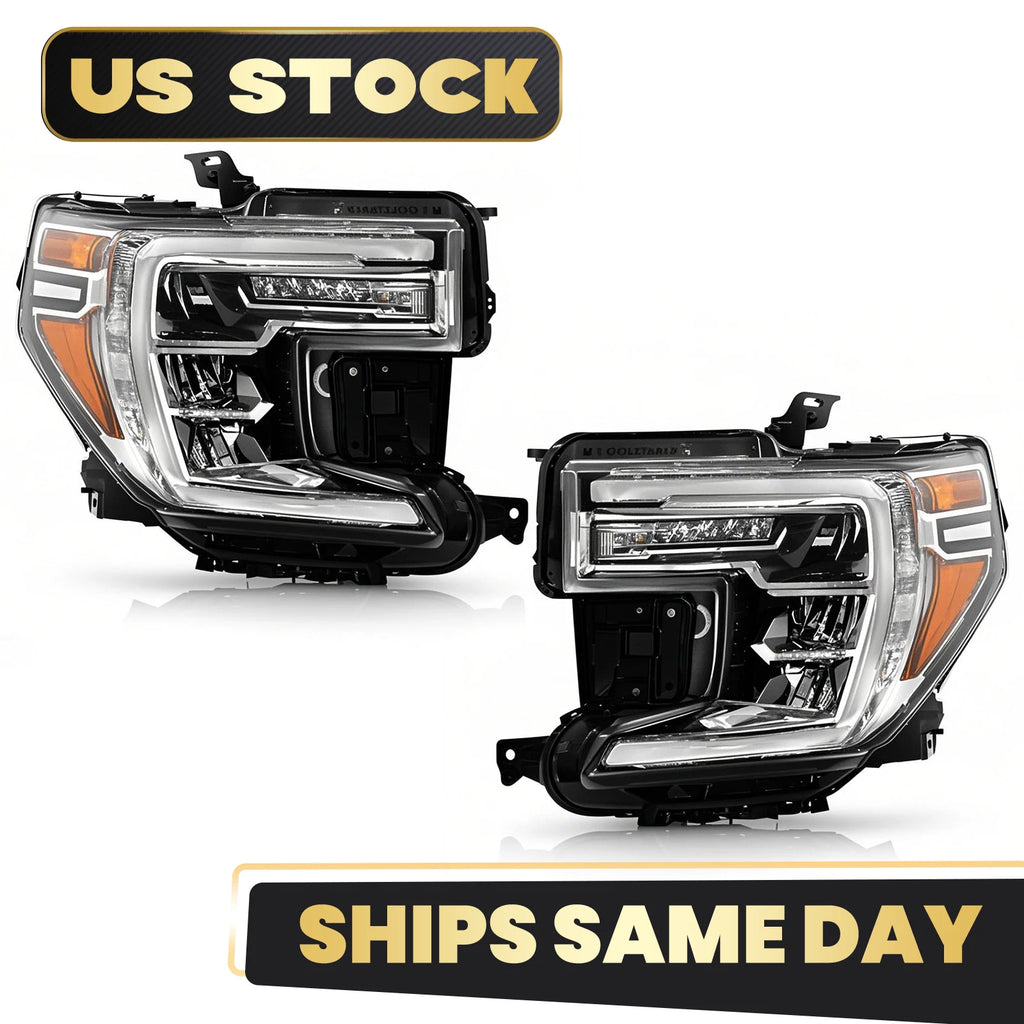 Full LED Headlight Set for GMC Sierra 1500 (2019–2022) L+R Pair