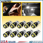 10x T10 194 LED Light Bulbs for Various Vehicles (YYYY–YYYY)
