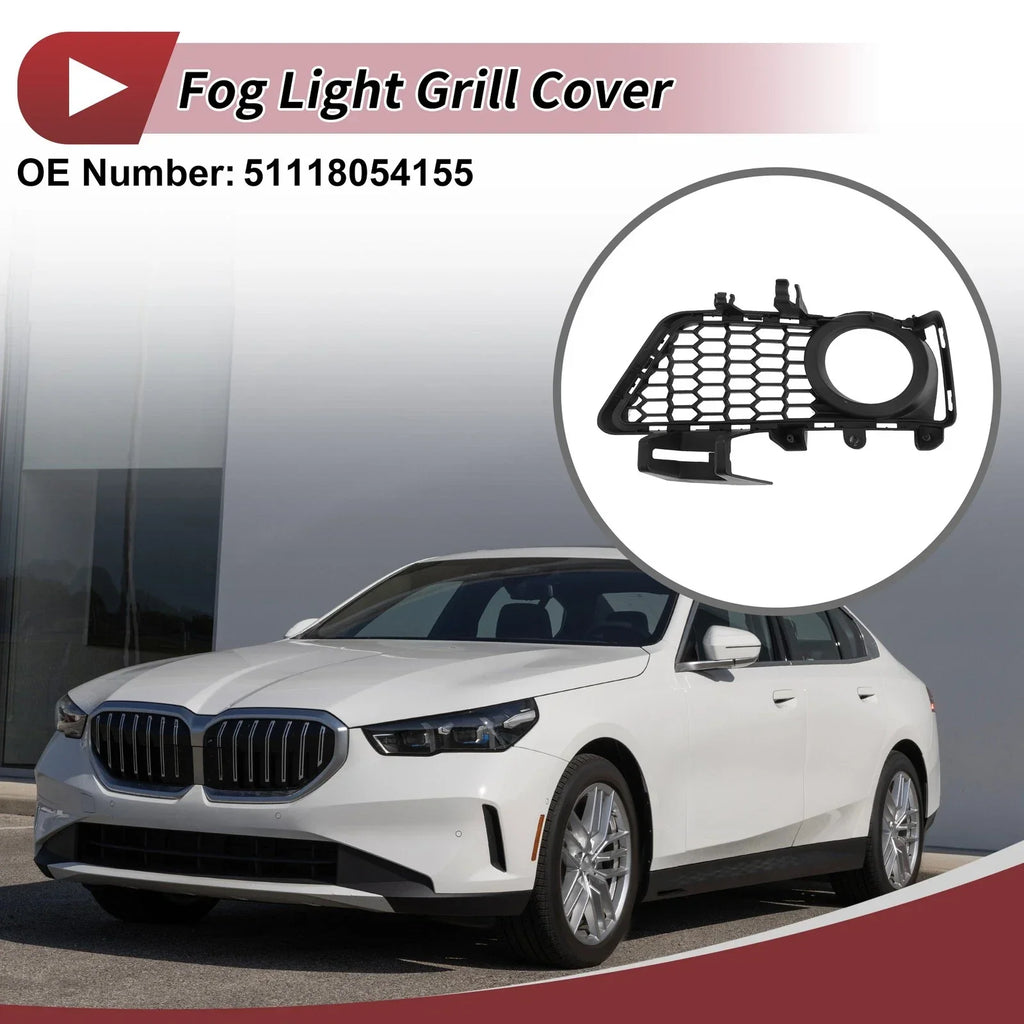 1 Pc Front Left Fog Light Grill for BMW 3 Series Black