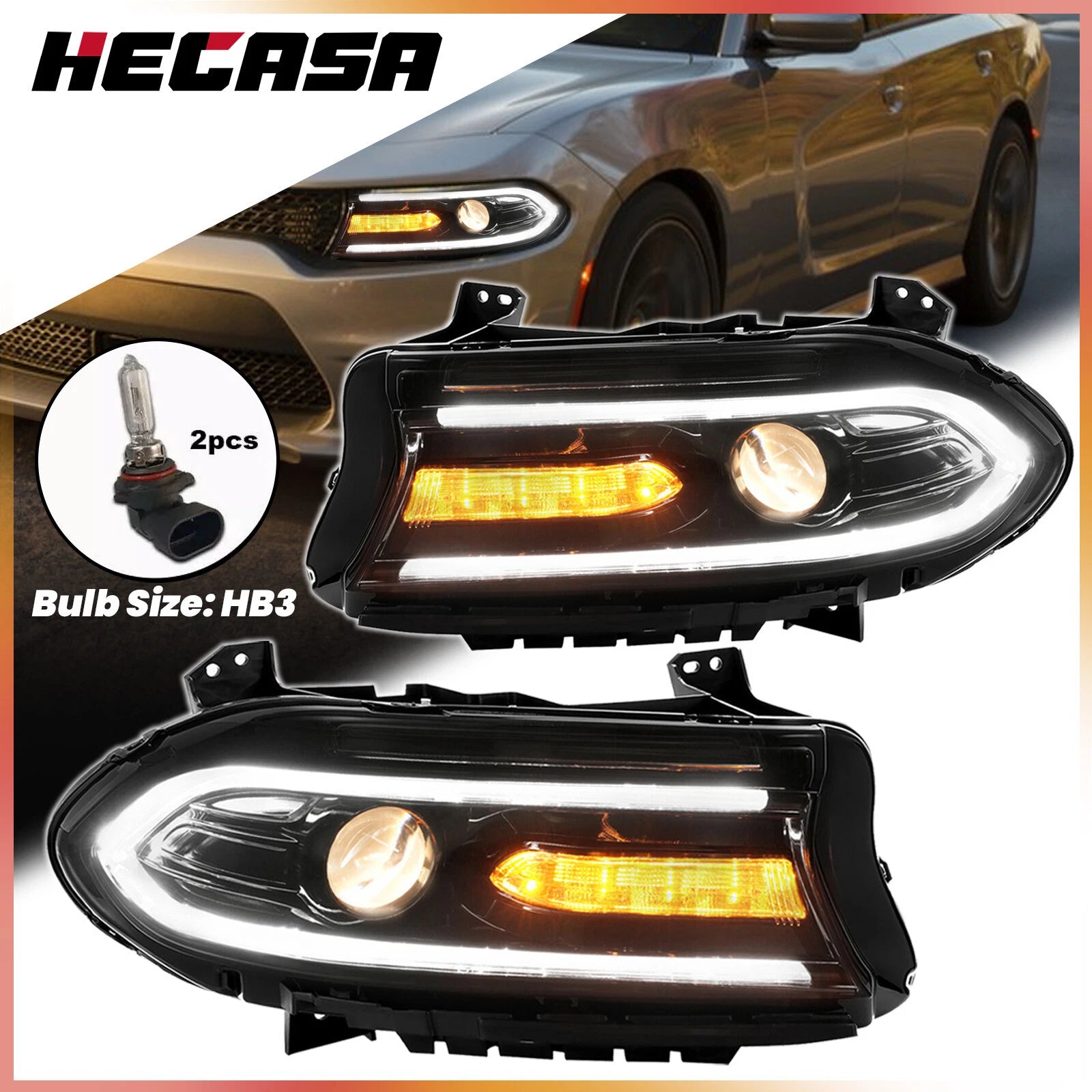LED Projector Headlights for Dodge Charger (2015–2022)