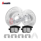 Set of 2 282mm Rear Brake Rotors Ceramic Pads for Honda Accord Acura TSX (2003–2008)