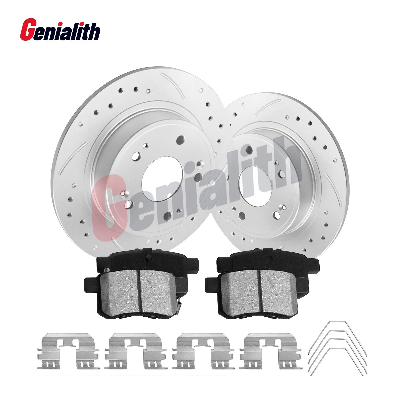 Set of 2 282mm Rear Brake Rotors Ceramic Pads for Honda Accord Acura TSX (2003–2008)