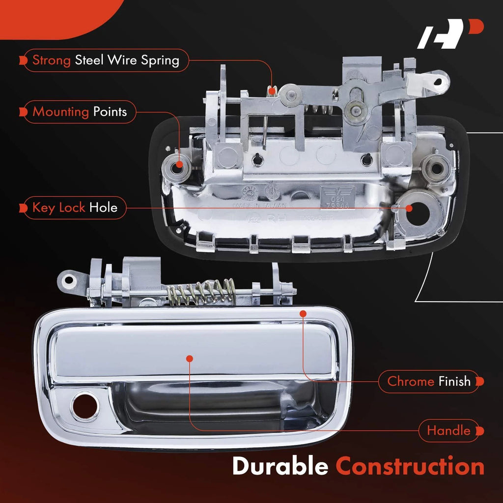 Front Right Chrome Exterior Door Handle for Toyota Tacoma (1995–2004)