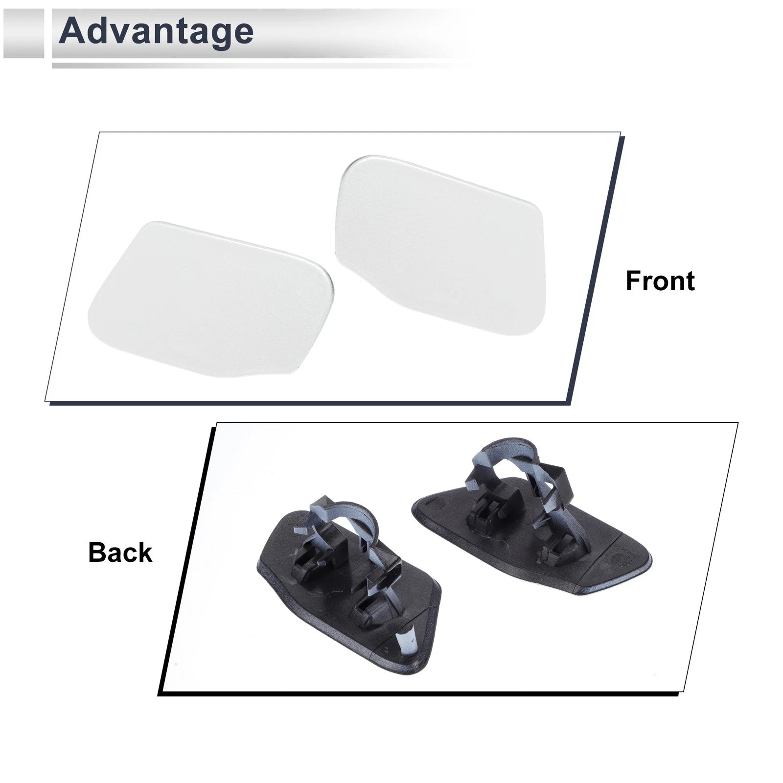 Headlight Washer Nozzle Cover Cap for BMW X3 (2011–2017) - White