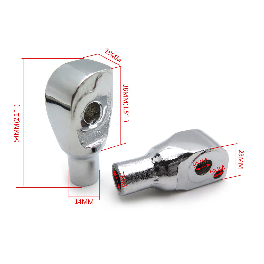 Chrome Foot Pegs Connection Adapter for Suzuki Intruder 1400 1500 (1998–2004)