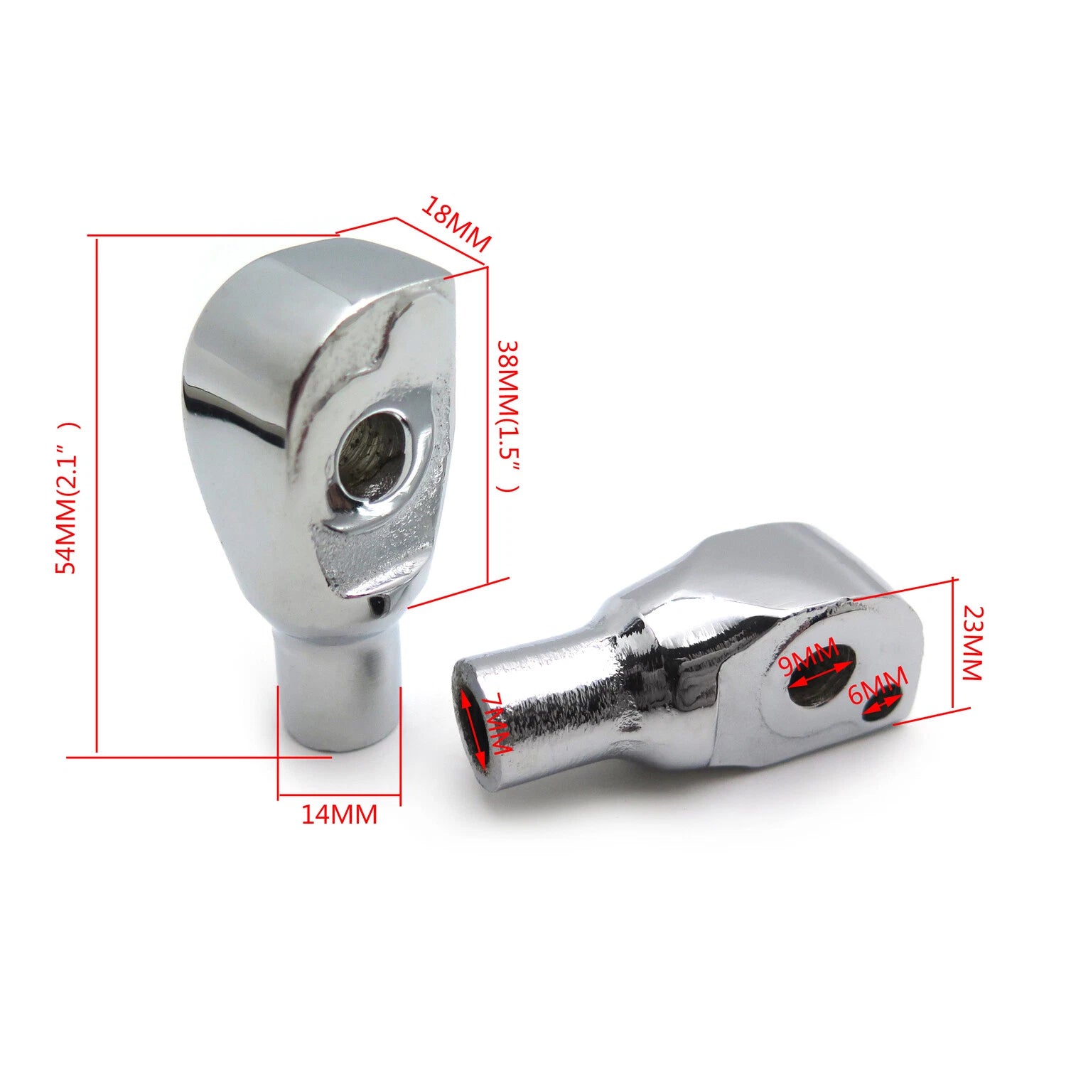 Chrome Foot Pegs Connection Adapter for Suzuki Intruder 1400 1500 (1998–2004)