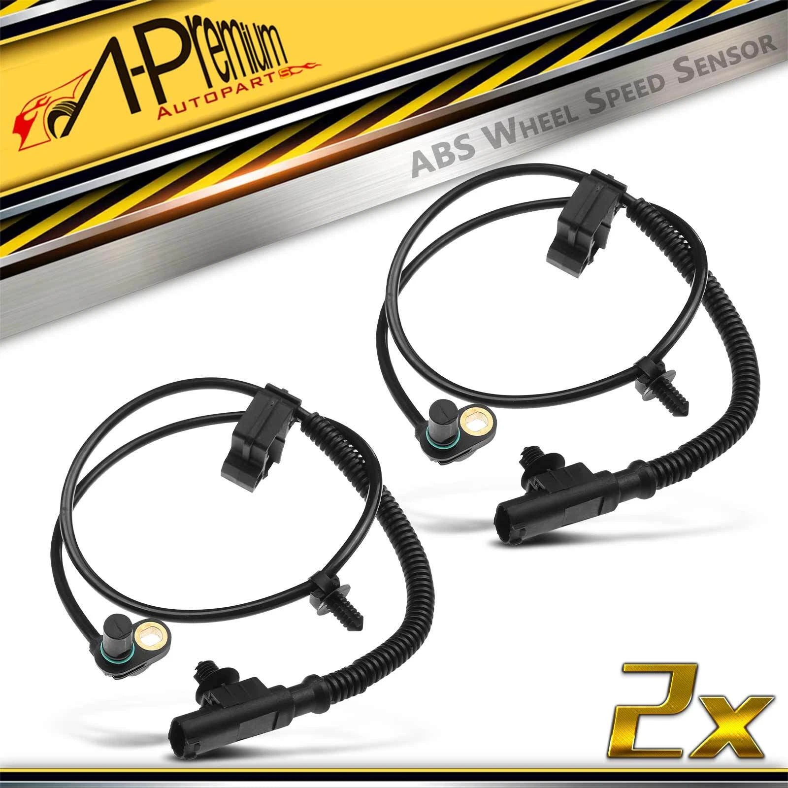 2X Front ABS Wheel Speed Sensors for Dodge Dakota, Mitsubishi Raider 