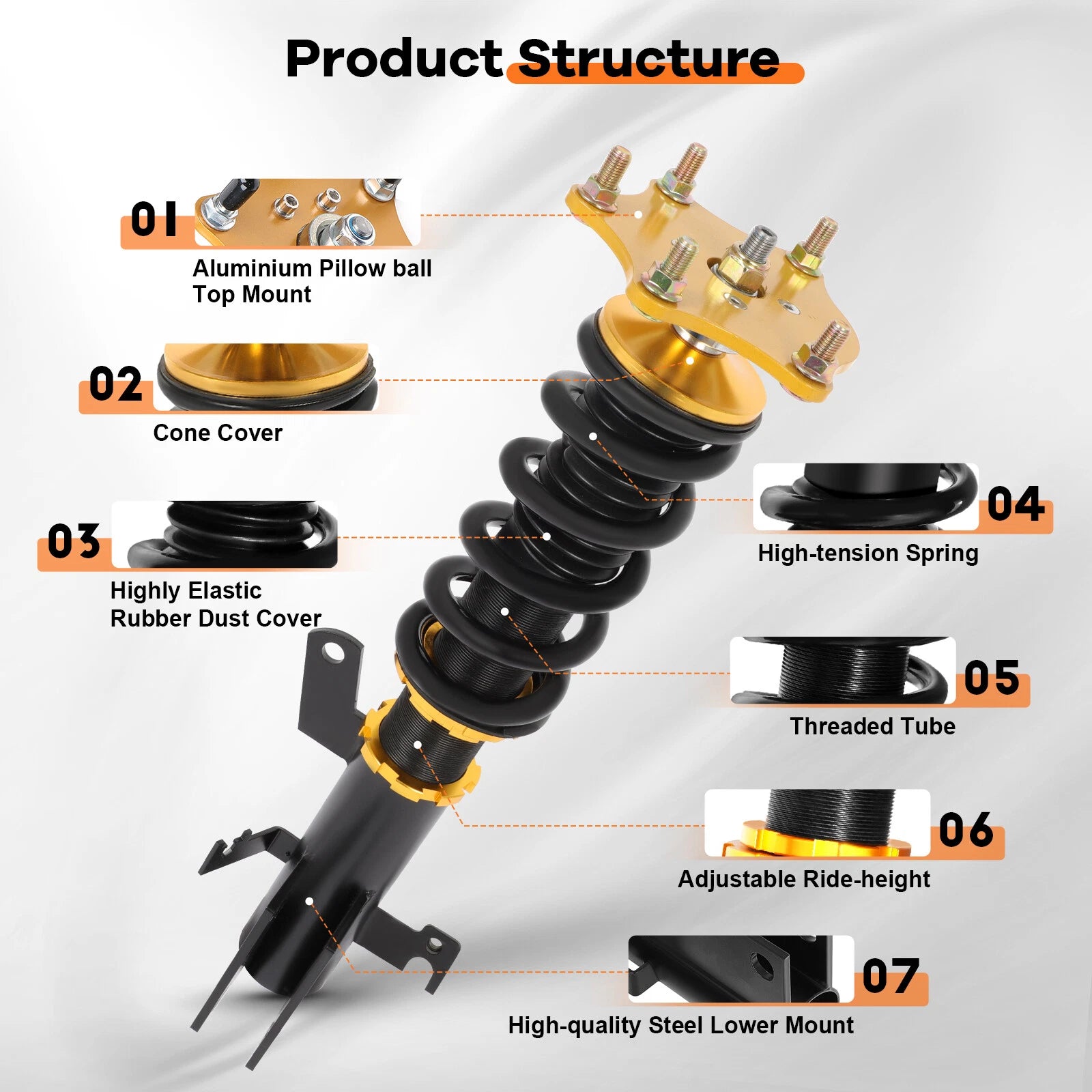 Coilovers for Honda CR-V (2007-2011) Adjustable Height Suspension Kits