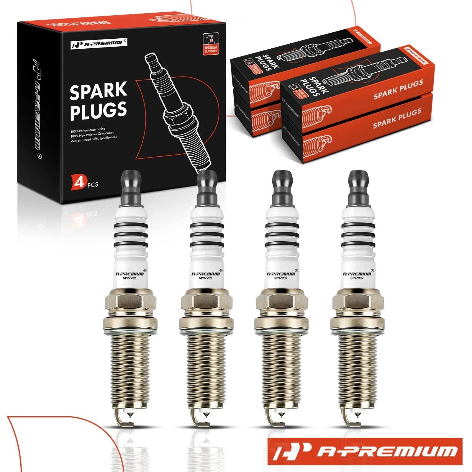 Set of 4 Iridium Platinum Spark Plugs for Hyundai Elantra (2007–2012)