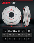 Front Rotors Brake Pads for Chevy Silverado GMC Sierra 1500 Tahoe Yukon (2007–2018)