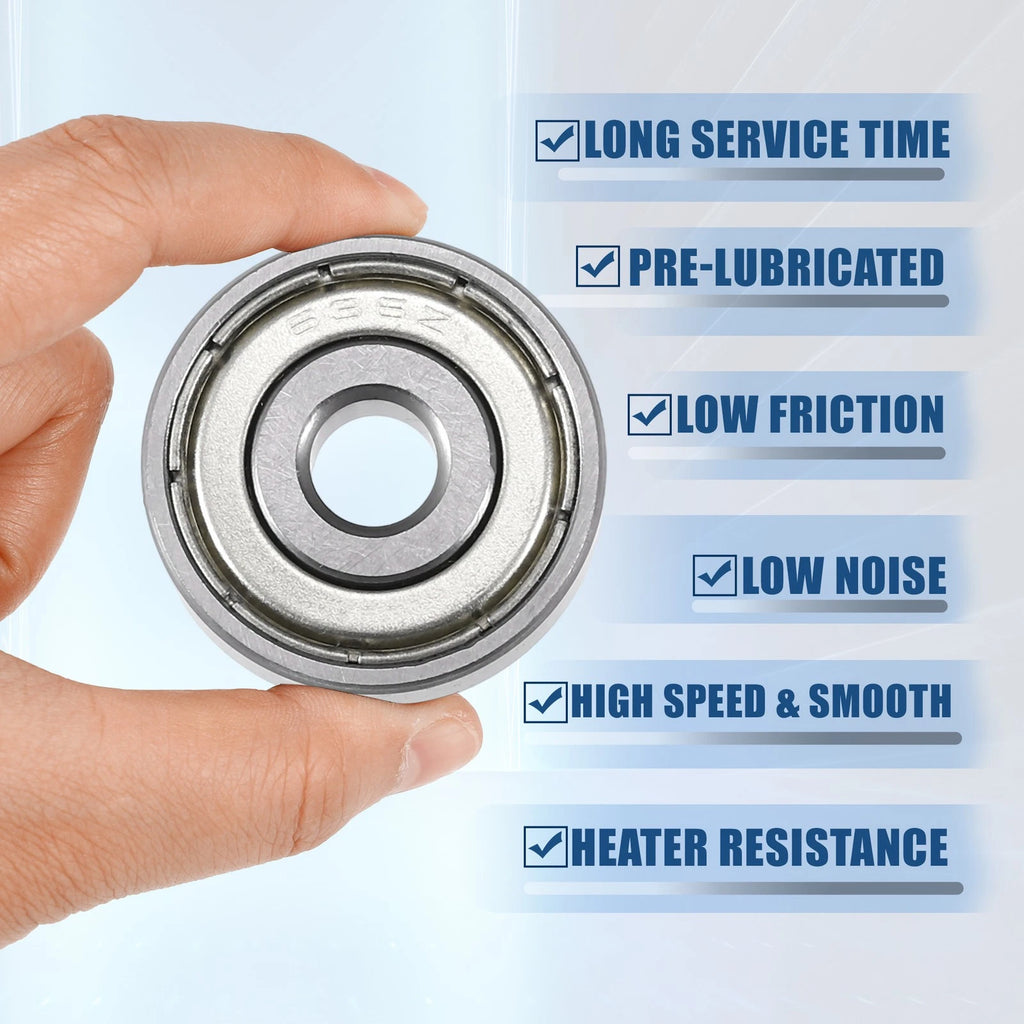 10pcs 6x22x7mm Double Metal Shield 636ZZ Ball Bearings for Automotive Applications