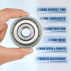 10pcs 6x22x7mm Double Metal Shield 636ZZ Ball Bearings for Automotive Applications