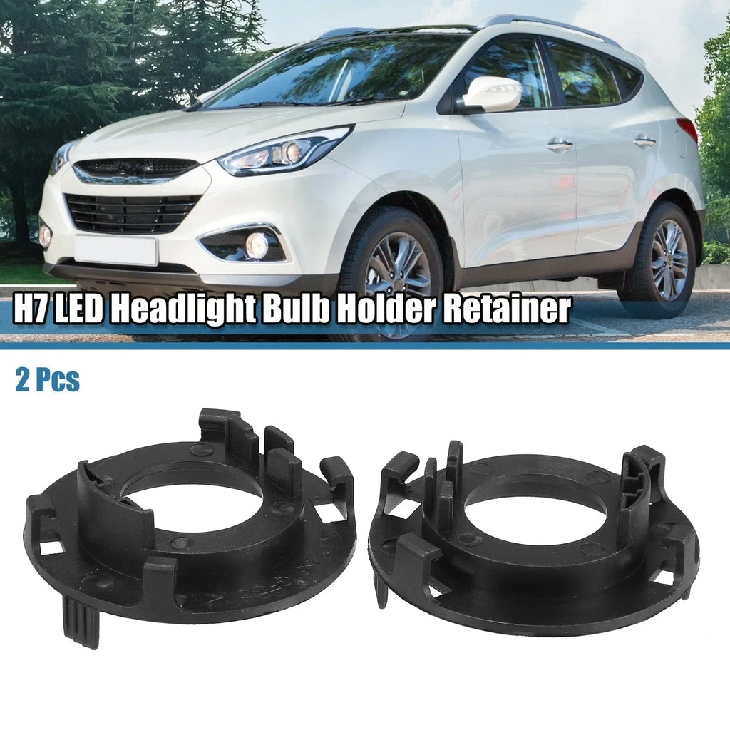 H7 LED Headlight Bulb Retainers 2 x Holders for Hyundai Mistra (2017)