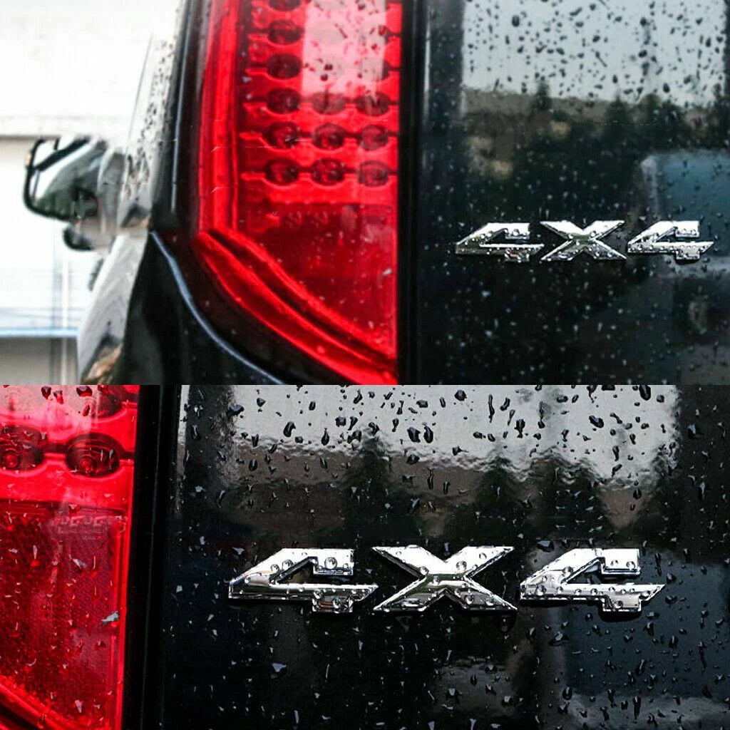 Chrome 4x4 Rear Trunk Emblem Badge Sticker for Dodge Ram 1500-3500 (2010-2020)