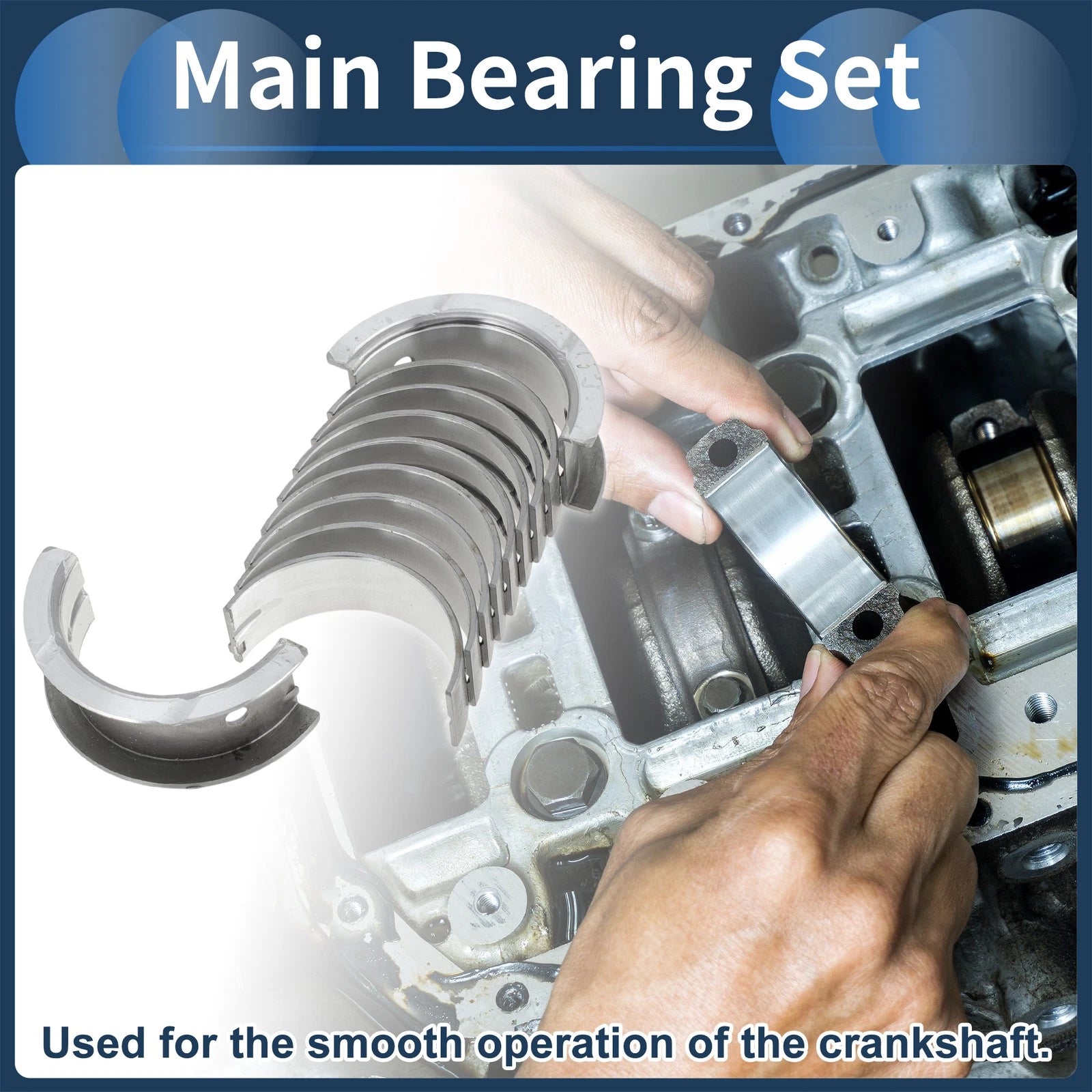 Main Bearing Set No.MD002343 for Mitsubishi Lancer (1969–1988)
