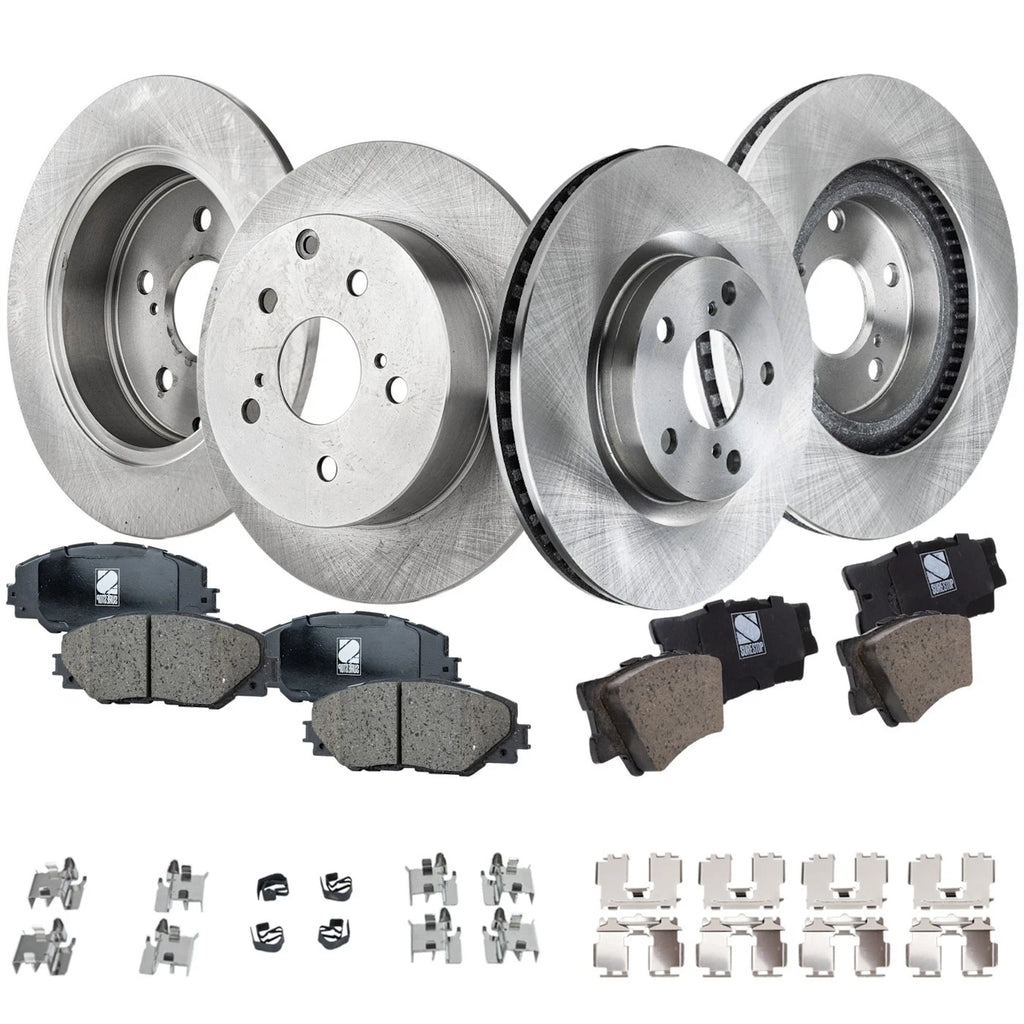 Disc Brake & Pad Kit for Toyota Matrix, Vibe (2009–2013) Front & Rear Ceramic