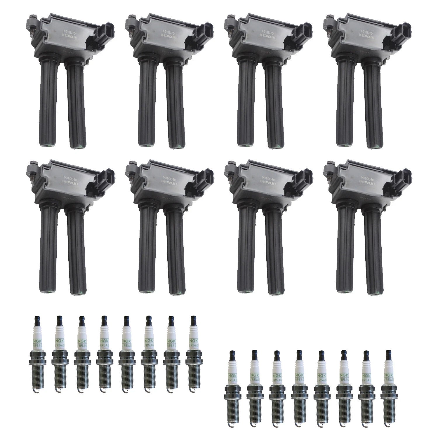 Set of 8 Ignition Coils & 16 NGK Platinum Spark Plugs for Dodge Challenger (2015–2023)