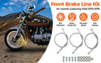 Braided Steel Front Brake Line Kit for Honda GL 1000 Goldwing (1975–1978)