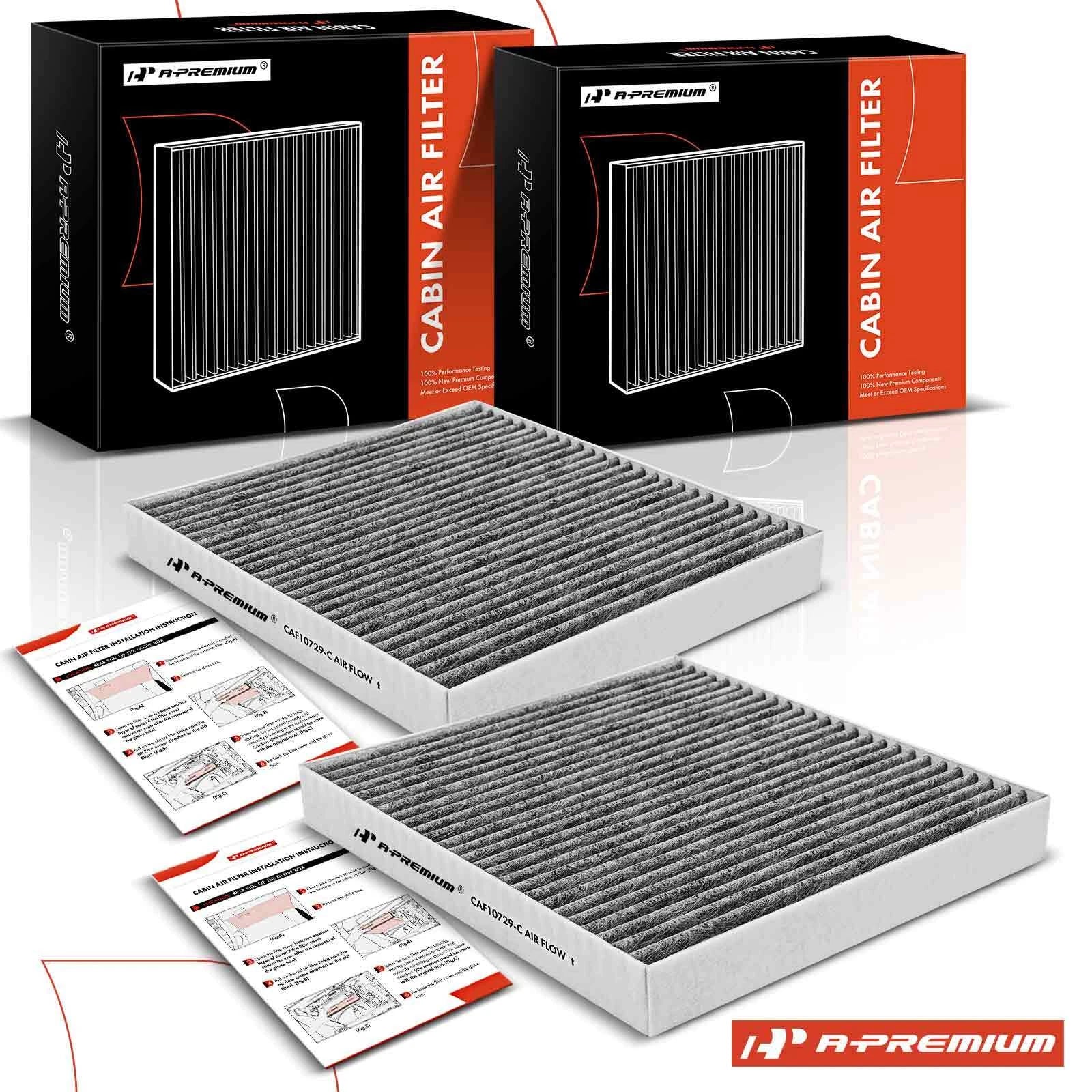 2X Activated Carbon Cabin Air Filter for Ram 2500 3500 (2003–2023)