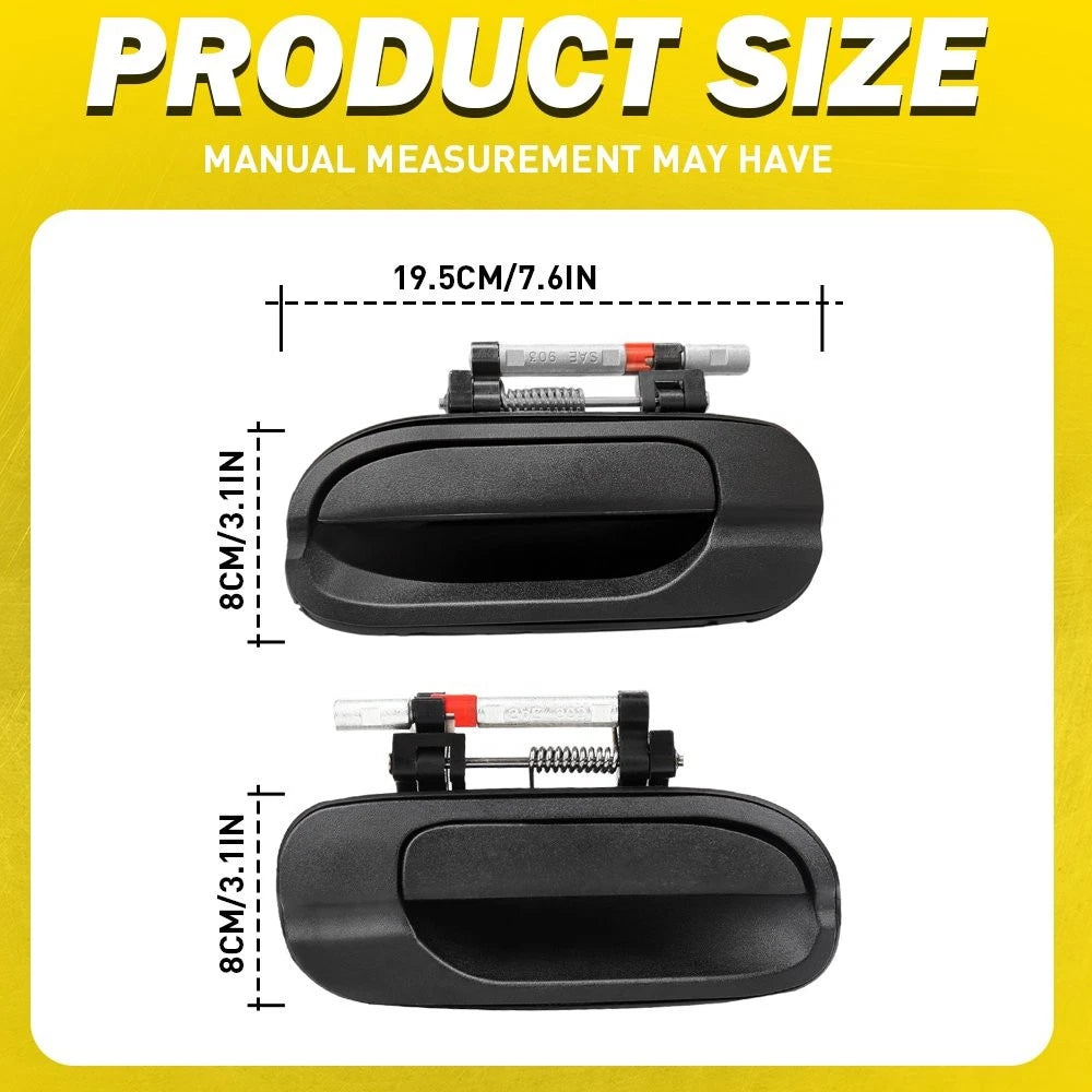 2X Black OEM Exterior Door Handle for Nissan Sentra (2000–2006) LH/RH